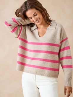 Pull col polo en pure laine