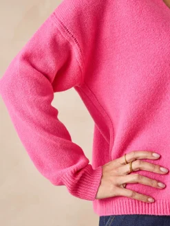 Pull col polo en pure laine