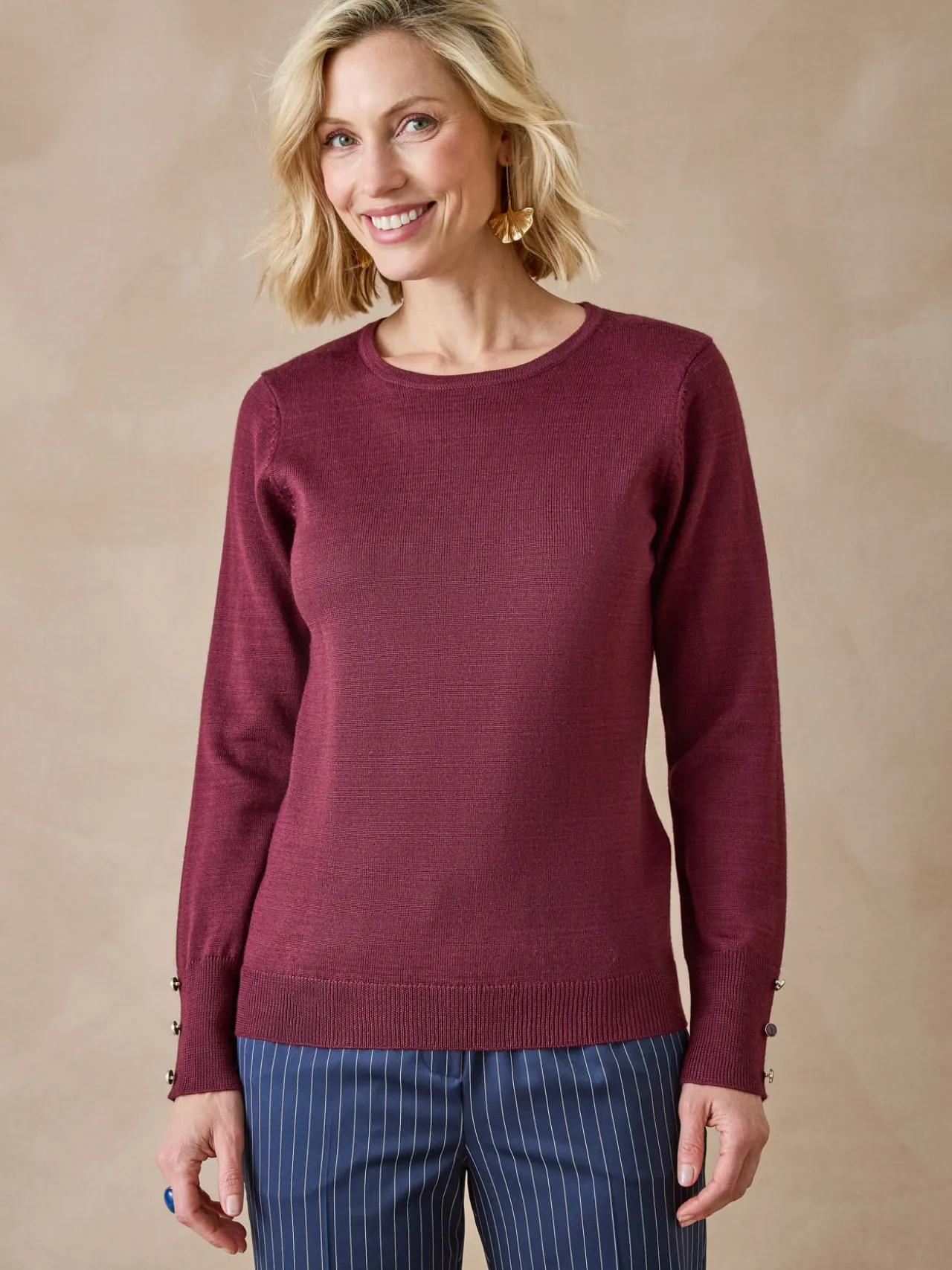 Pull col rond 50% laine mérinos