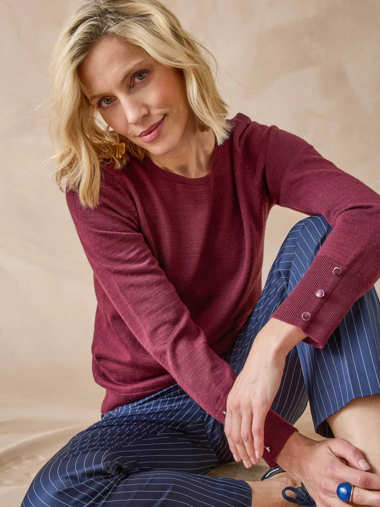 Pull col rond 50% laine mérinos