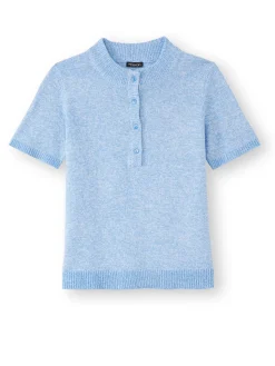 Pull col tunisien en maille chinée