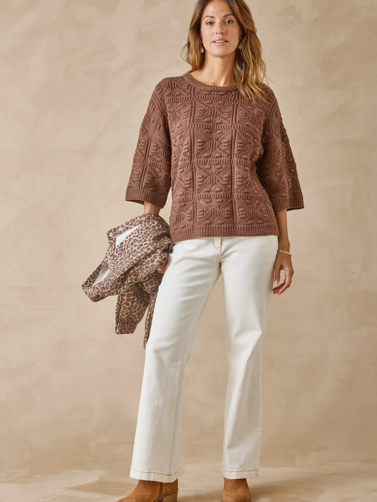 Pull court façon crochet