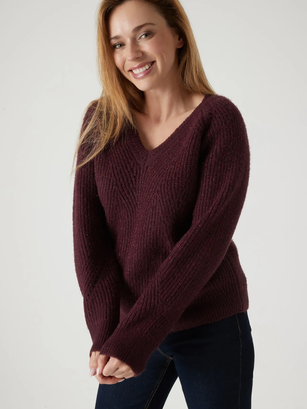 Pull côtes perlées