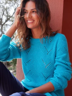 Pull en côtes perlées