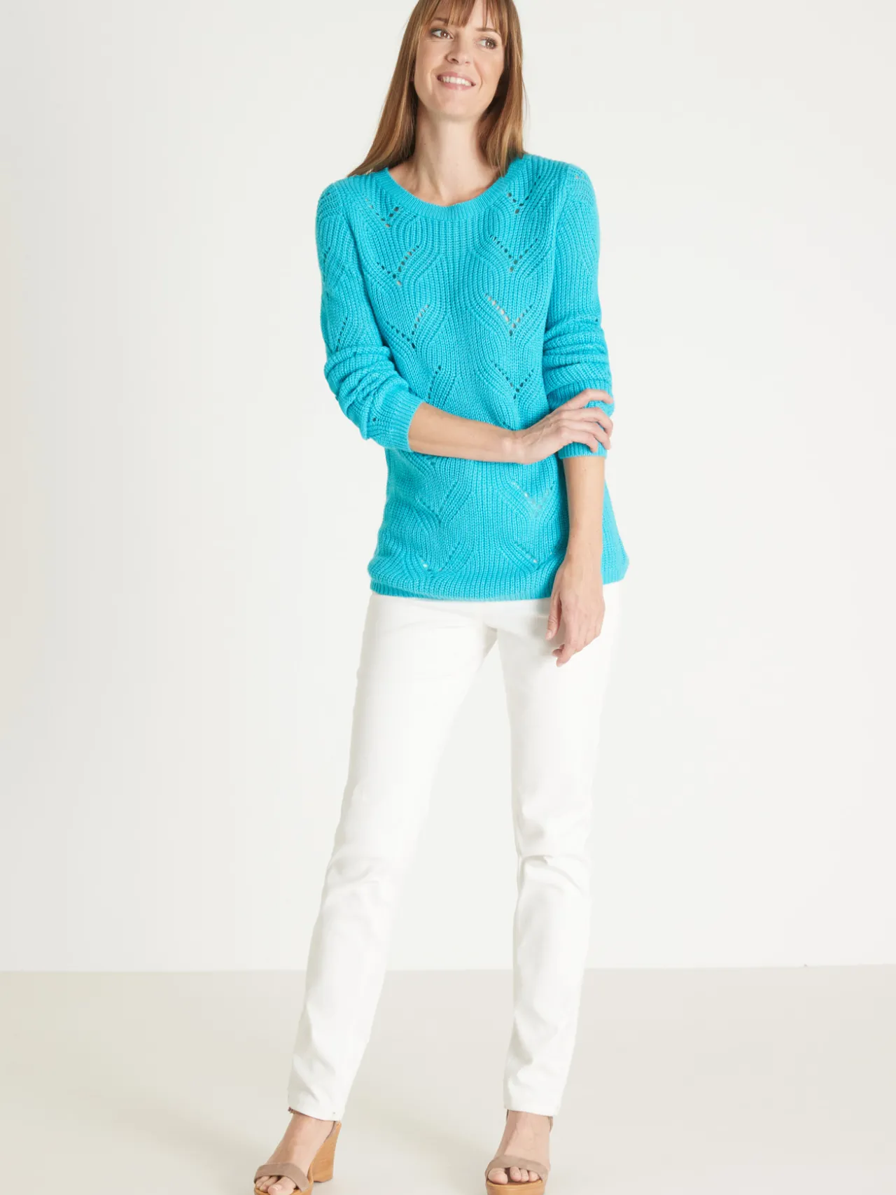 Pull en côtes perlées