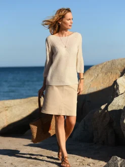 Pull en côtes perlées