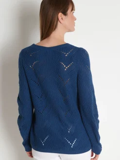 Pull en côtes perlées