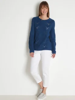 Pull en côtes perlées