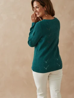 Pull en côtes perlées