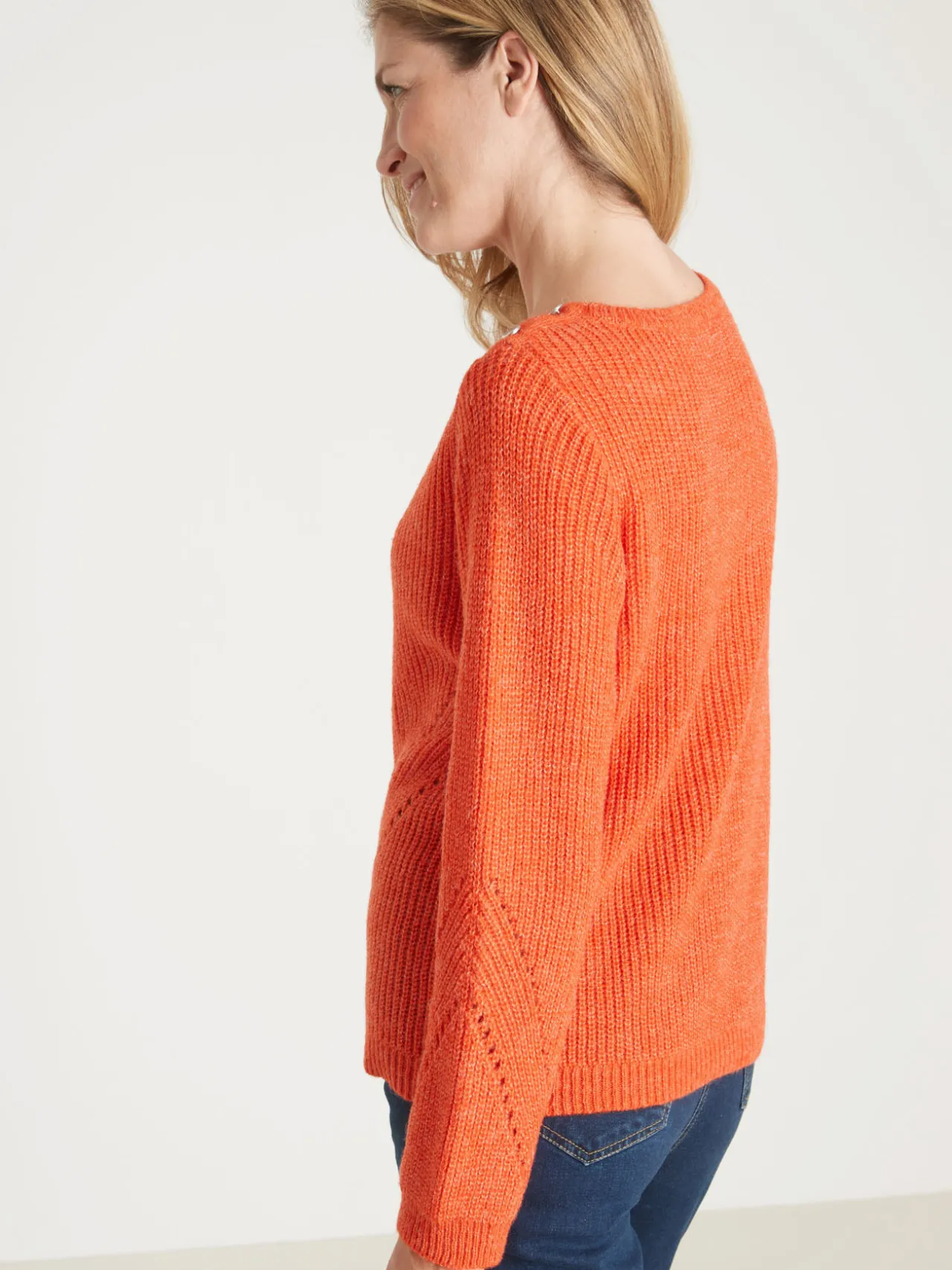 Pull en côtes perlées