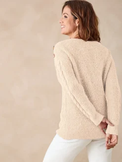 Pull en maille fantaisie col rond