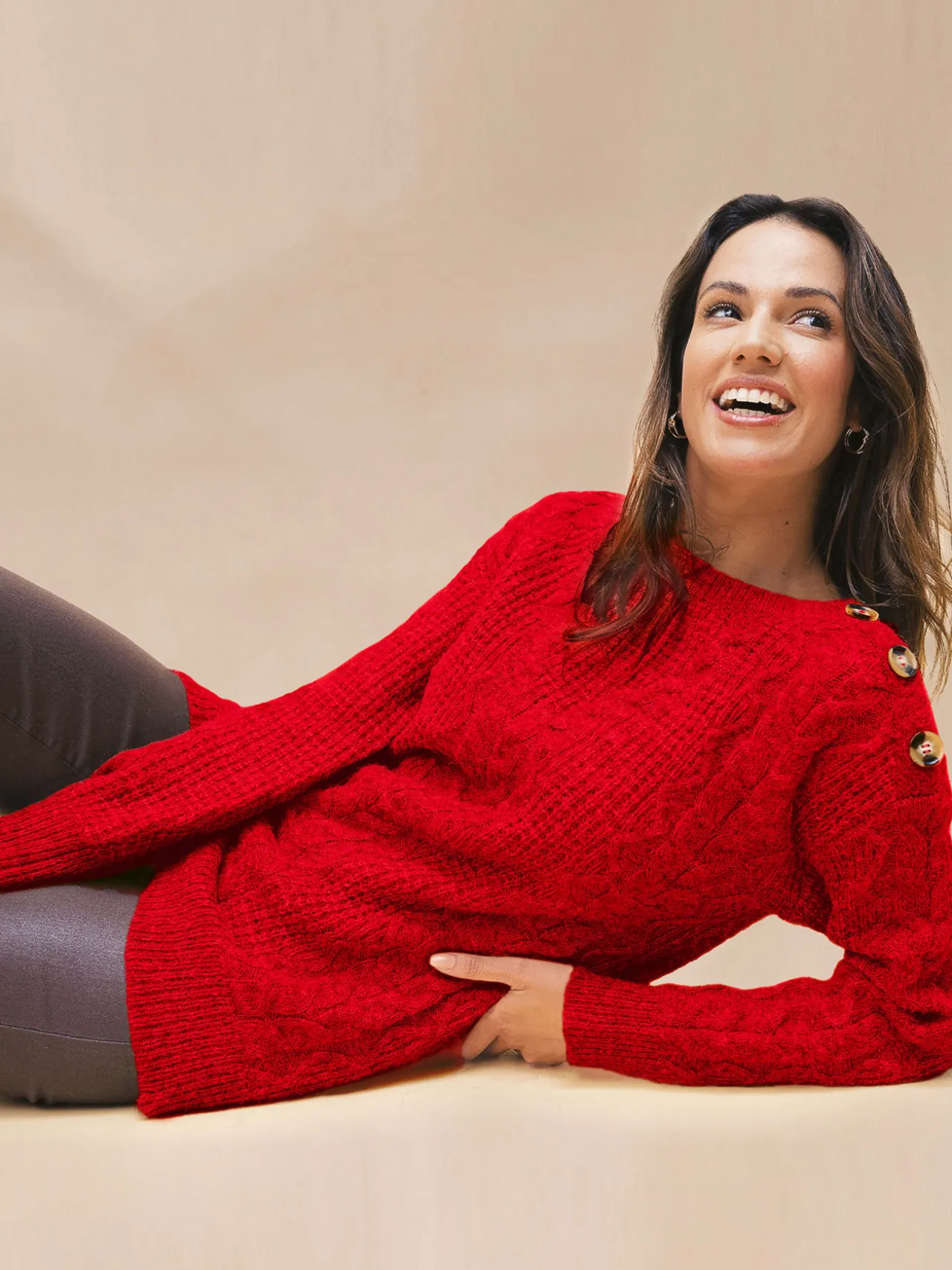 Pull en maille fantaisie col rond