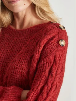 Pull en maille fantaisie col rond