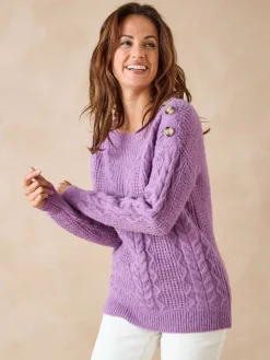 Pull en maille fantaisie col rond