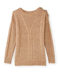 Pull en maille fantaisie col rond