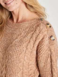 Pull en maille fantaisie col rond
