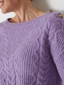 Pull en maille fantaisie col rond