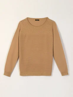 Pull en maille jersey et ottoman