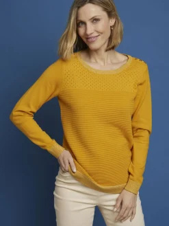 Pull en maille jersey et ottoman