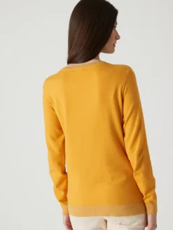 Pull en maille jersey et ottoman