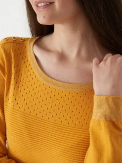 Pull en maille jersey et ottoman