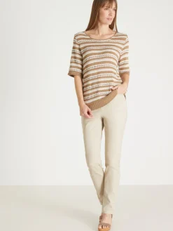 Pull en maille ruban brillante