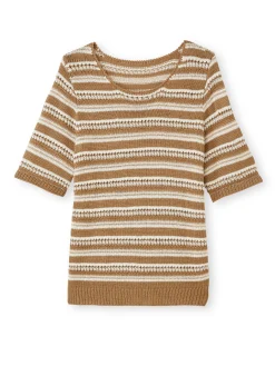 Pull en maille ruban brillante