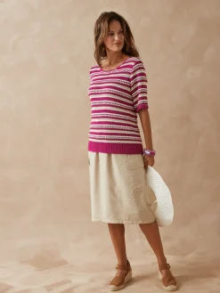 Pull en maille ruban brillante