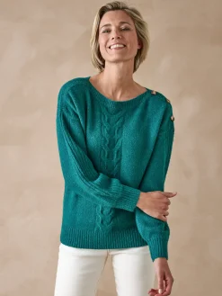 Pull encolure bateau en jersey envers