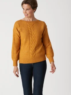 Pull encolure bateau en jersey envers