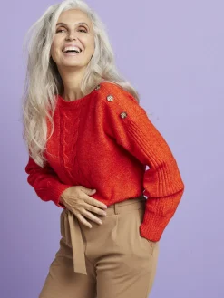 Pull encolure bateau en jersey envers