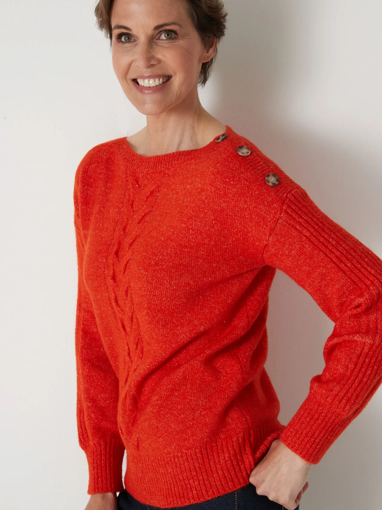 Pull encolure bateau en jersey envers