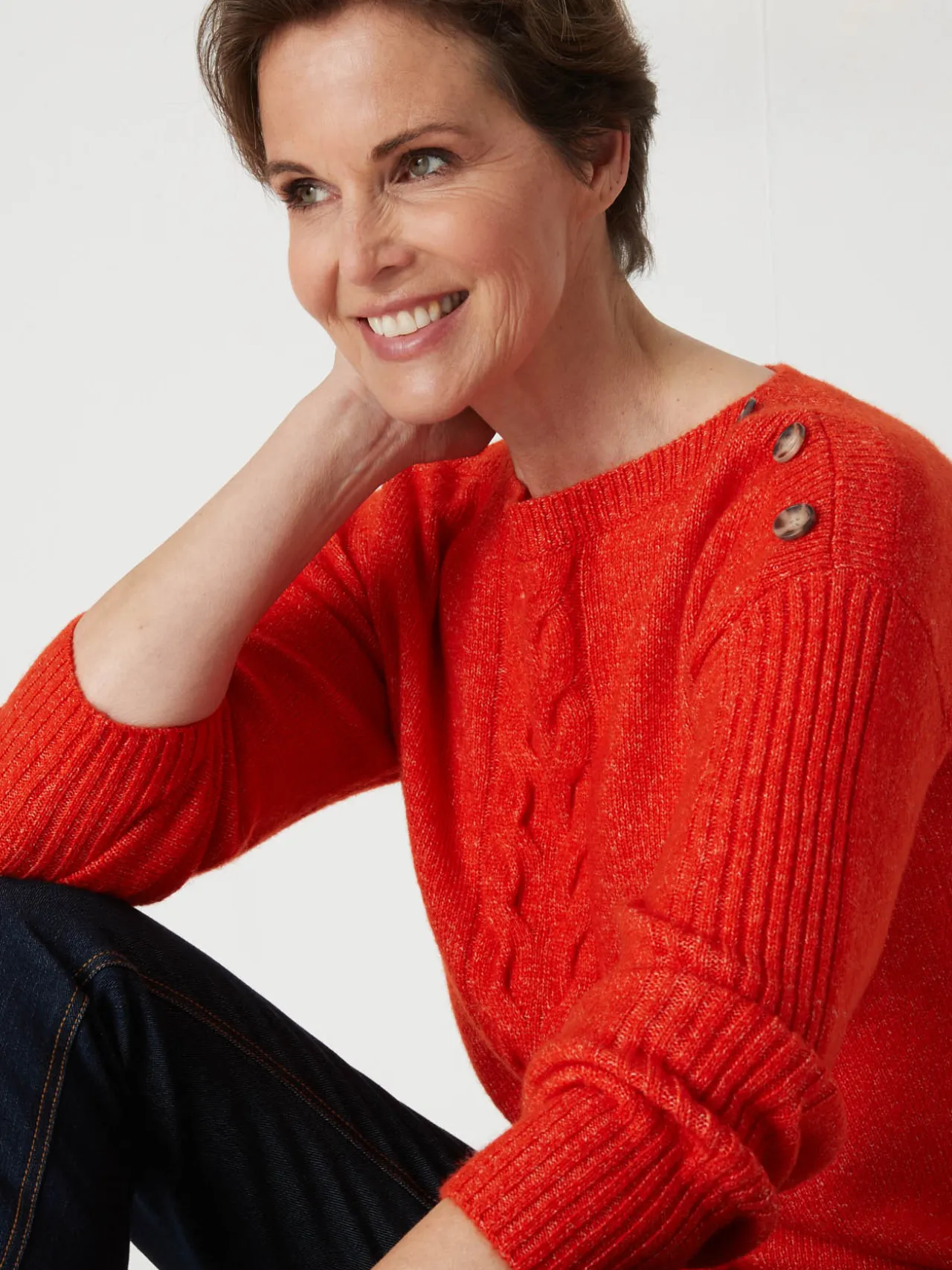 Pull encolure bateau en jersey envers