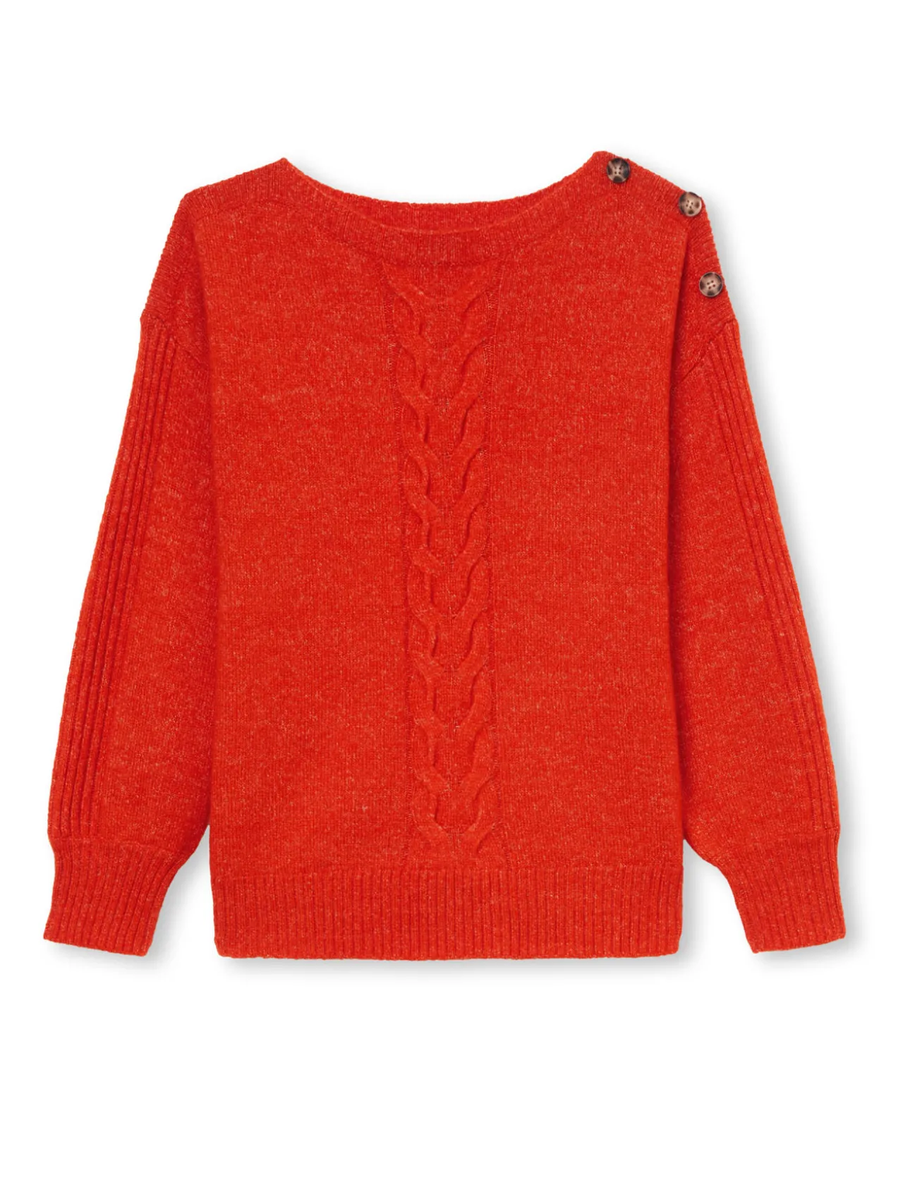 Pull encolure bateau en jersey envers