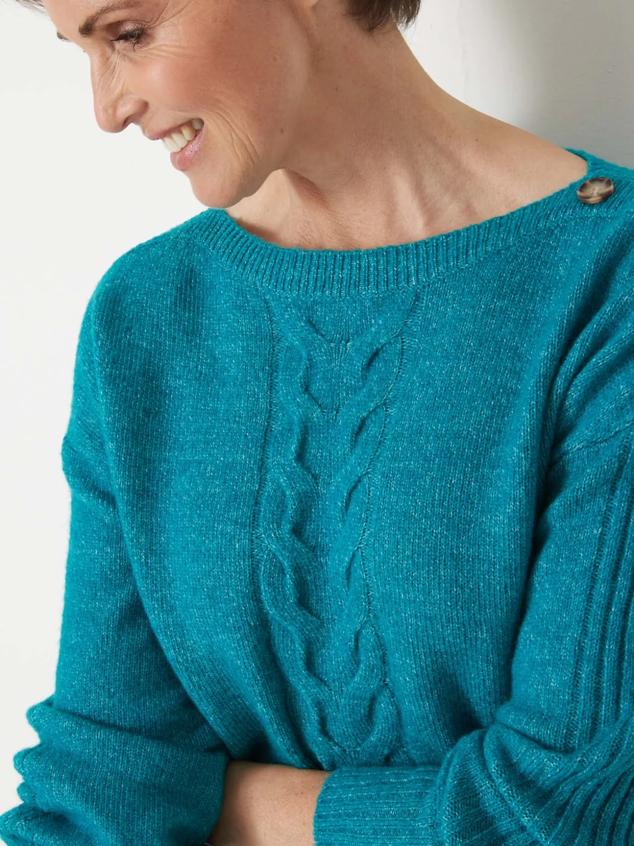 Pull encolure bateau en jersey envers