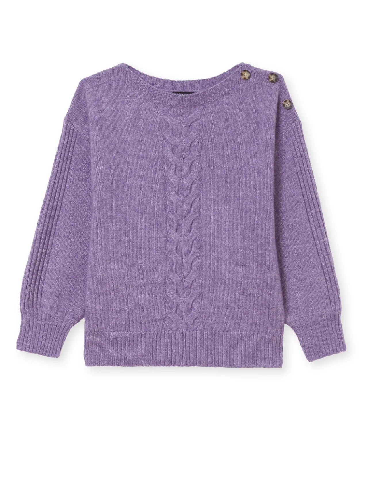 Pull encolure bateau en jersey envers