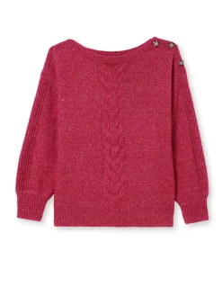 Pull encolure bateau en jersey envers