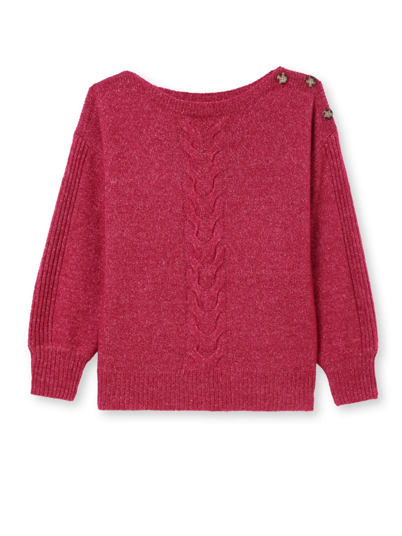 Pull encolure bateau en jersey envers