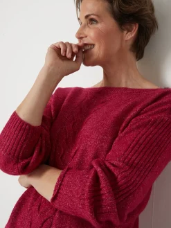 Pull encolure bateau en jersey envers