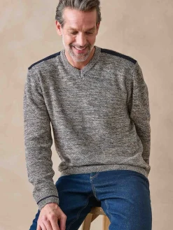 Pull encolure V avec laine