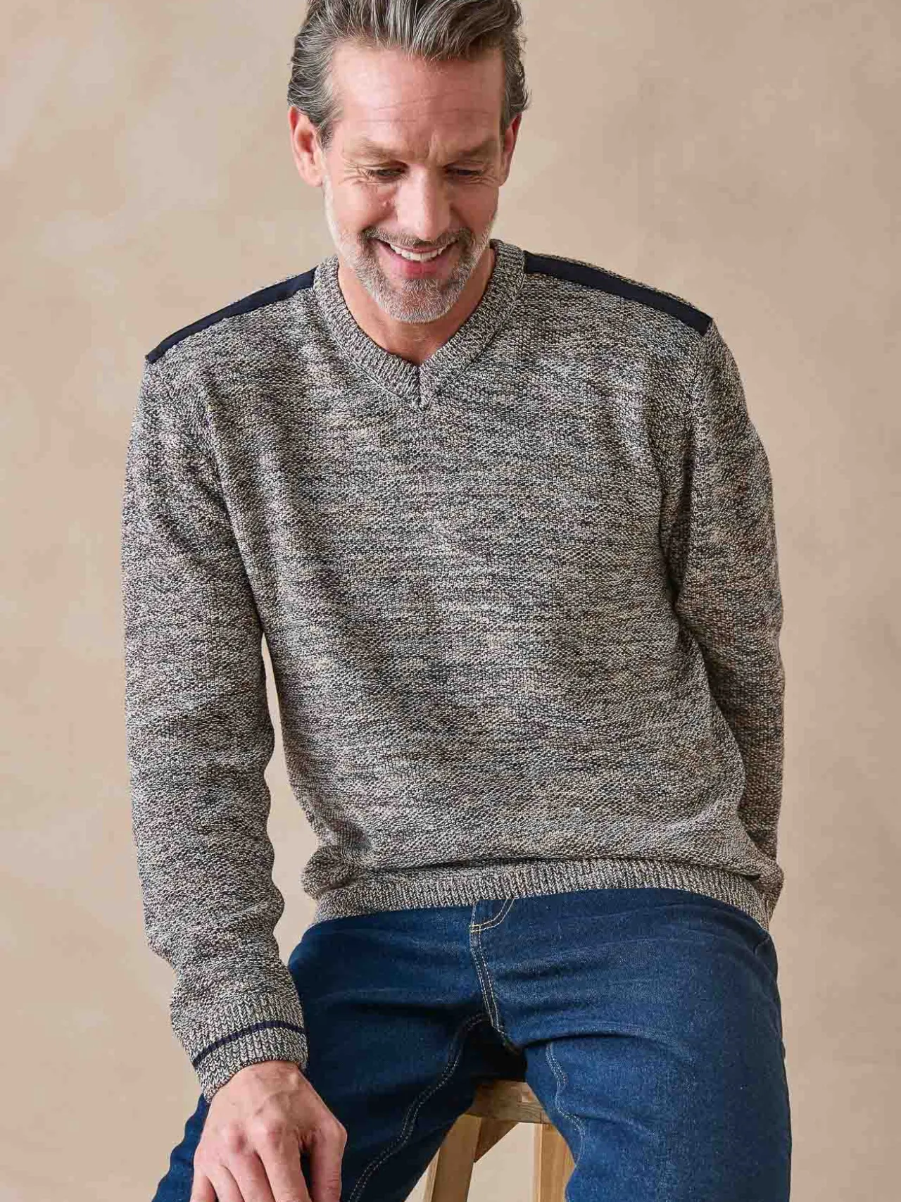 Pull encolure V avec laine