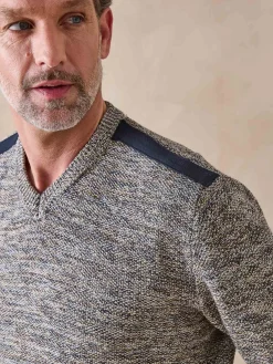 Pull encolure V avec laine