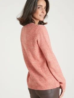 Pull encolure V manches longues