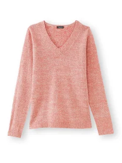 Pull encolure V manches longues