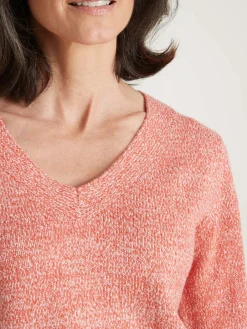 Pull encolure V manches longues