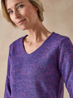 Pull encolure V manches longues