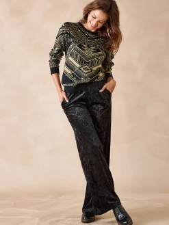 Pull jacquard brillant