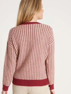 Pull jacquard encolure ronde