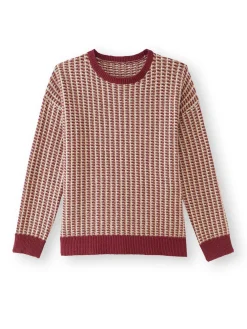 Pull jacquard encolure ronde
