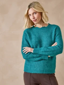 Pull jeux de points fantaisie ajourés